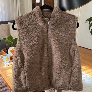 Cozy Brown Fleece Vest